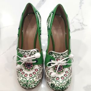 Tory Burch, 9.5 Green Heel